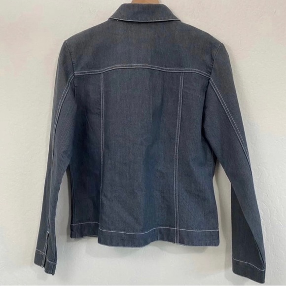 Live a Little Women’s M Vintage Blue Denim Button Down Denim Jacket Jean - Picture 5 of 6